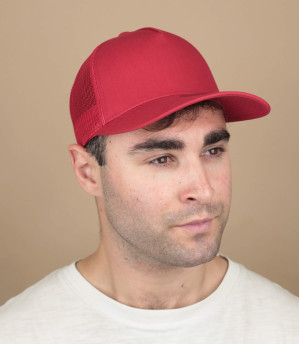 Casquette trucker rouge