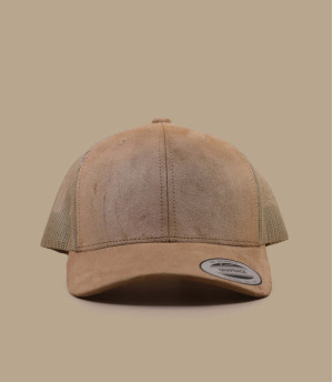 Casquette trucker Suede beige