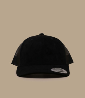 Casquette trucker Suede noire